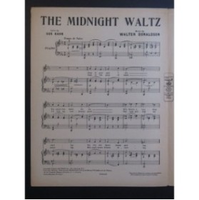DONALDSON Walter The Midnight Waltz Chant Piano 1926