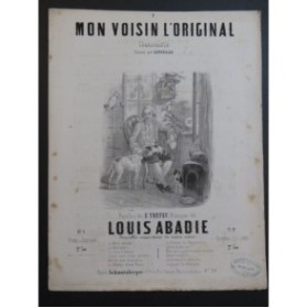 ABADIE Louis Mon voisin l'original Chant Piano ca1850