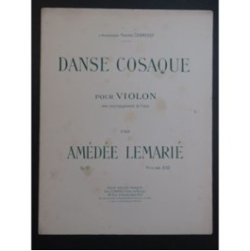 LEMARIÉ Amédée Danse Cosaque Violon Piano