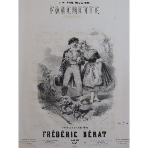 BÉRAT Frédéric Fanchette Nanteuil Chant Piano 1849