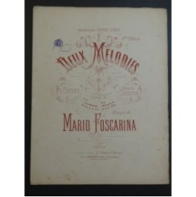 FOSCARINA Mario L'Enfant Nouvelle Chanson Chant Piano ca1885