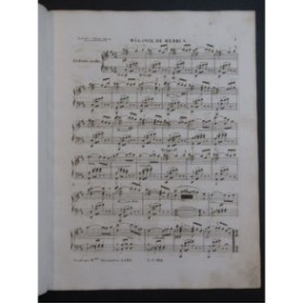 ADAM Adolphe Mélange de Henry V Piano ca1830