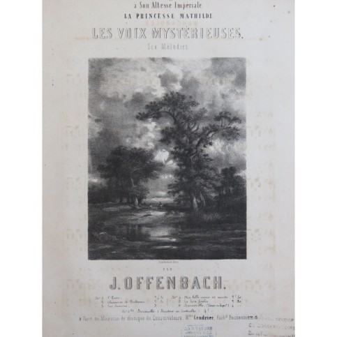 OFFENBACH Jacques Les Voix Mystérieuses No 6 Barcarolle Chant Piano 1853