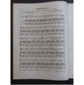 OFFENBACH Jacques Les Voix Mystérieuses No 6 Barcarolle Chant Piano 1853