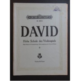 DAVID Ferdinand Hohe Schule des Violinspiels Piano Violon