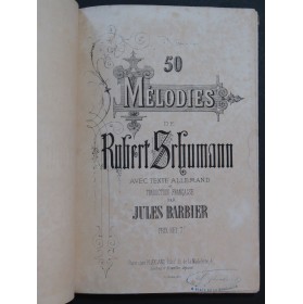 SCHUMANN Robert 50 Mélodies Chant Piano 1863