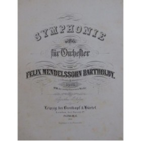MENDELSSOHN Symphonie No 4 op 90 Orchestre 1851