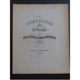 MENDELSSOHN Symphonie No 4 op 90 Orchestre 1851
