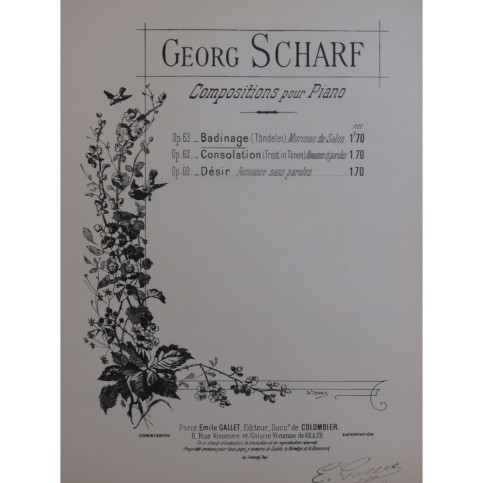 SCHARF Georg Badinage Piano