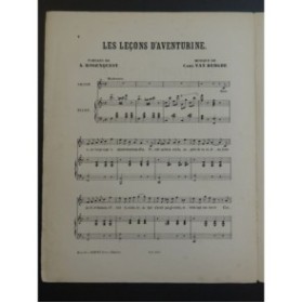 VAN BERGHE Carl Les Leçons d'Aventurine Chant Piano 1886