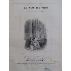 CONCONE Joseph La nuit des vœux Chant Piano ca1840