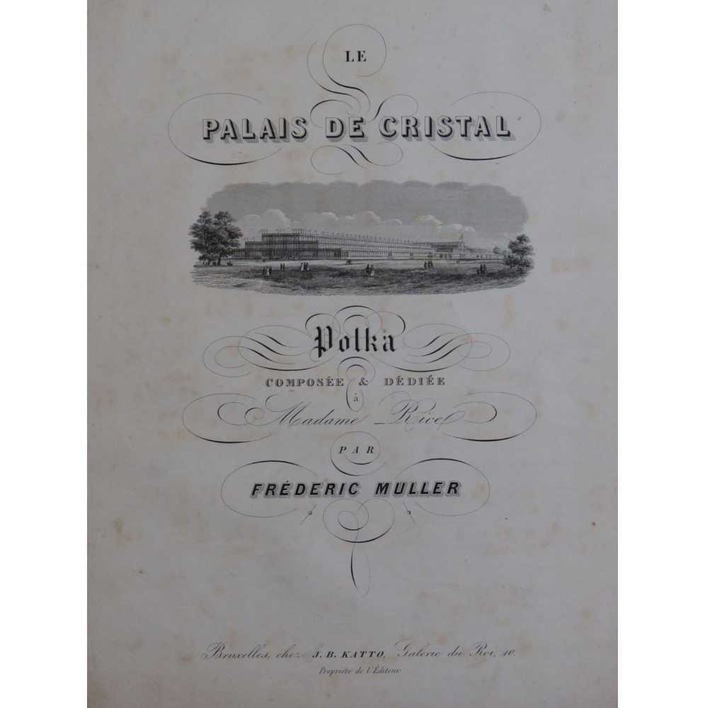 MULLER Frédéric Le Palais de Cristal Piano ca1860