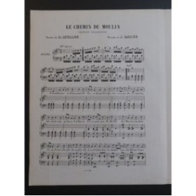 DARCIER Joseph Le Chemin du Moulin Nanteuil Chant Piano ca1850