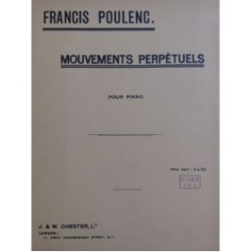POULENC Francis Mouvements Perpétuels Piano