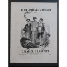 COUPLET Jules La Foi L'Espérance et la Charité Chant Piano XIXe siècle