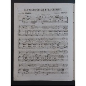 COUPLET Jules La Foi L'Espérance et la Charité Chant Piano XIXe siècle