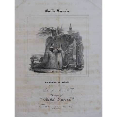 LORENZO Nicolo La Cloche du Manoir Chant Piano ca1840