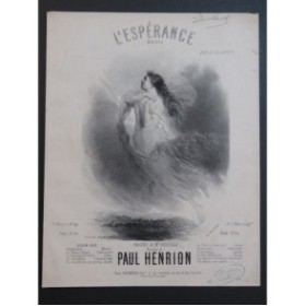HENRION Paul L'Espérance Chant Piano 1862