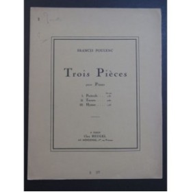 POULENC Francis Toccata Pièce No 2 Piano 1933