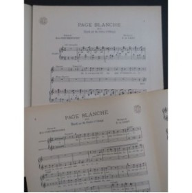 DE LÉRY F. Page Blanche Chant Piano