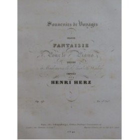HERZ Henri Souvenirs de Voyages Piano ca1835