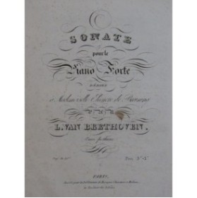 BEETHOVEN Sonate in C Major WoO 51 Piano ca1830