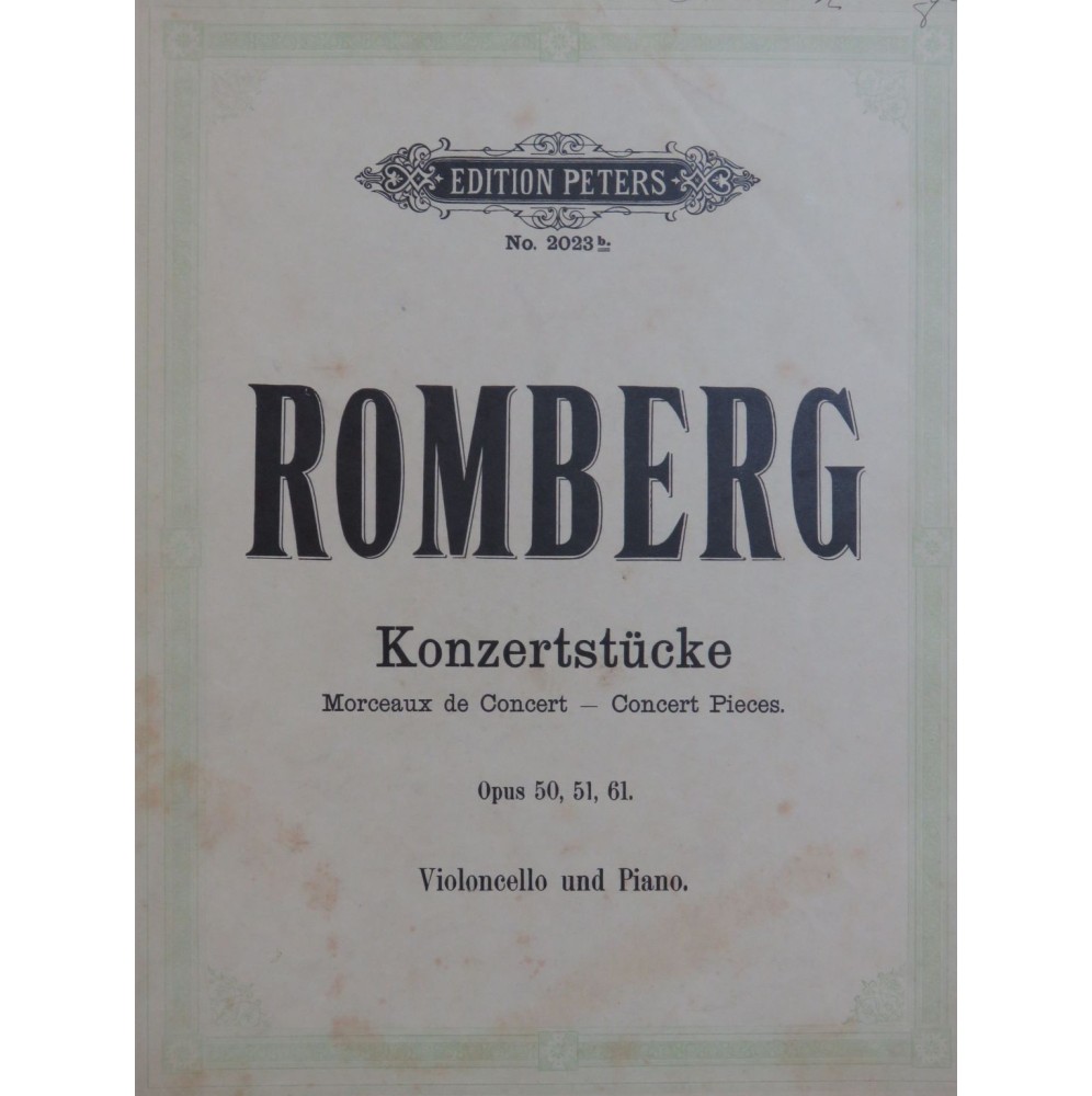 ROMBERG Bernhard Konzertstücke op 50