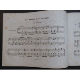 STRAUSS J. Le Moulin des Tilleuls Valses Piano Flûte Violon Piston ca1850