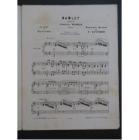 KETTERER Eugène Hamlet Fantaisie Ballet Piano ca1880