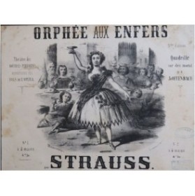 STRAUSS Orphée aux Enfers Offenbach Quadrille Piano 1858