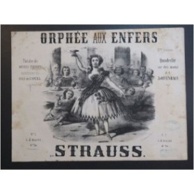 STRAUSS Orphée aux Enfers Offenbach Quadrille Piano 1858
