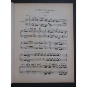 AUBER D. F. E. La Muette de Portici Ouverture Piano 4 mains ca1860