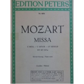 MOZART W. A. Missa KV 427 Chant Piano