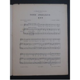 SAINT-SAËNS Camille Panis Angelicus Chant Orgue 1898