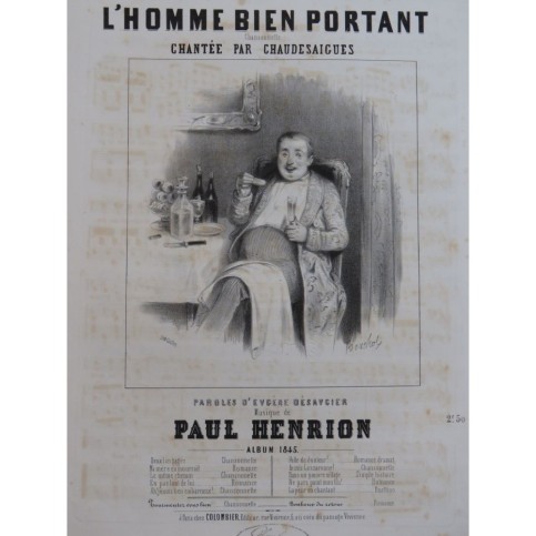 HENRION Paul L'Homme bien portant Chant Piano 1845