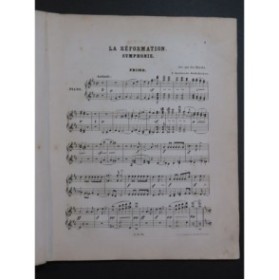 MENDELSSOHN La Reformation Symphonie op 107 Piano 4 mains ca1868