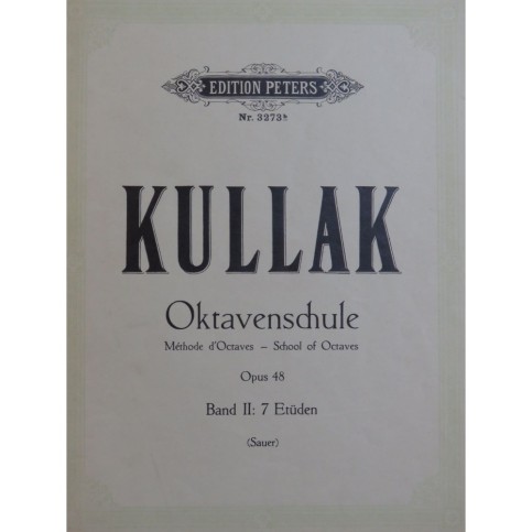 KULLAK Theodor Oktavenschule op 48 Band II 7 études Piano