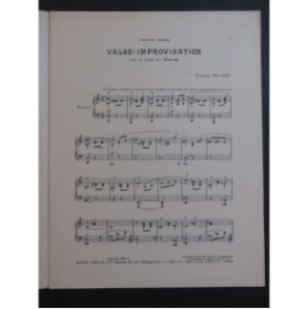 POULENC Francis Valse Improvisation sur le nom de Bach Piano 1933