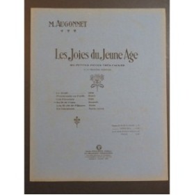 ANGONNET M. Au Fil de l'Eau Barcarolle Piano Violon 1920