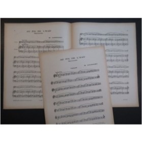 ANGONNET M. Au Fil de l'Eau Barcarolle Piano Violon 1920