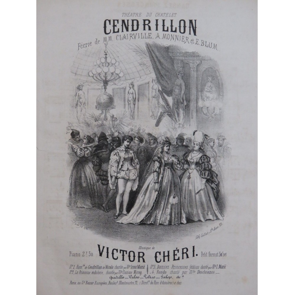 CHÉRI Victor Cendrillon Chant Piano XIXe siècle