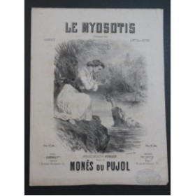 MONÈS DU PUJOL A. Le Myosotis Nanteuil Chant Piano XIXe siècle