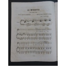 MONÈS DU PUJOL A. Le Myosotis Nanteuil Chant Piano XIXe siècle