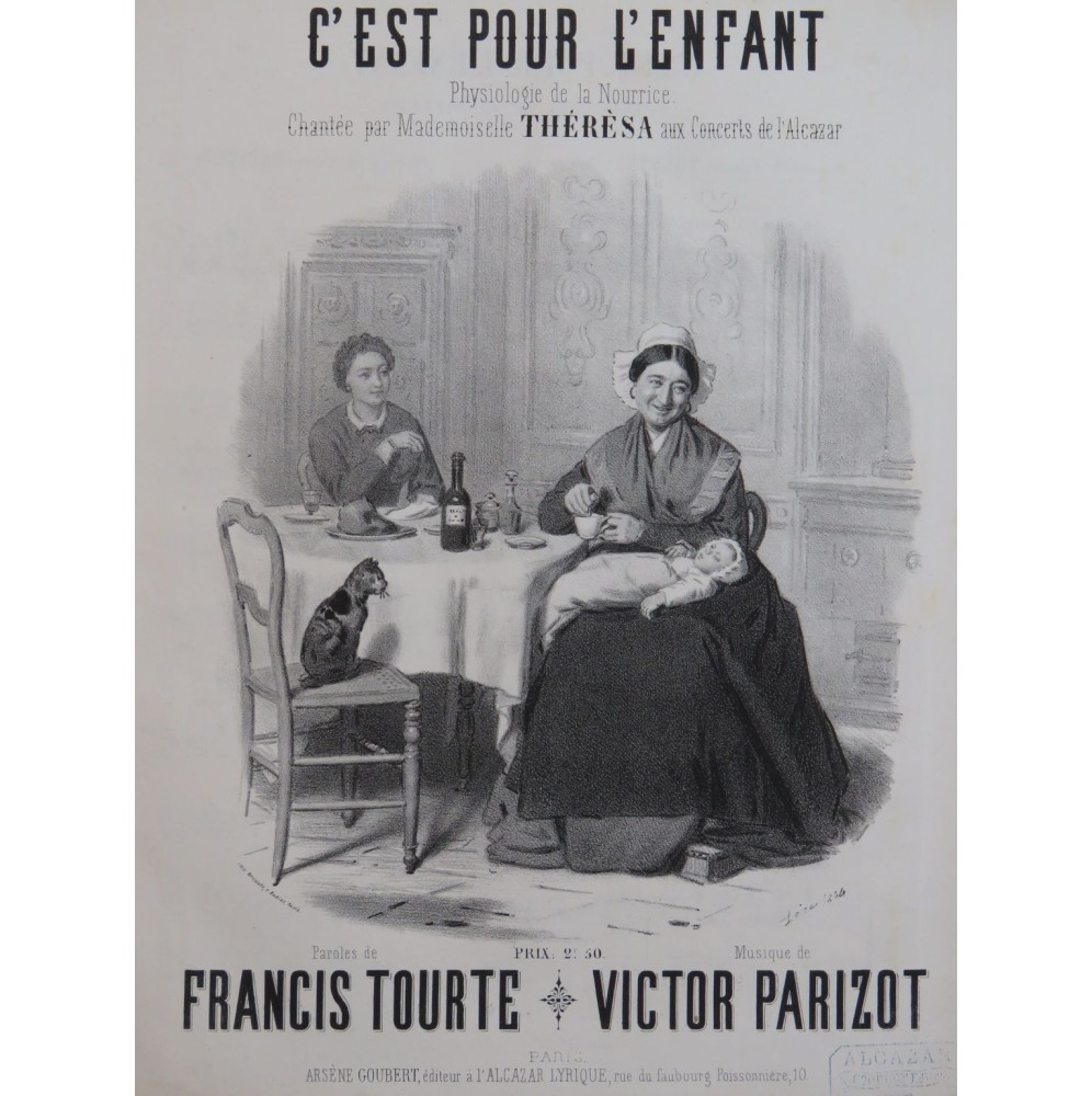 PARIZOT Victor C'est pour l'Enfant Chant Piano XIXe siècle