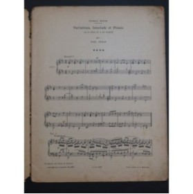 DUKAS Paul Variations Interlude et Finale Piano 1907