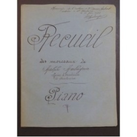 AULAGNER Adolphe Recueil de Pièces Manuscrites Dédicace Piano 1928