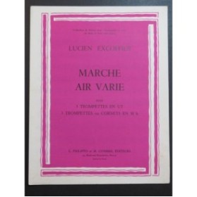EXCOFFIER Lucien Marche et Air Varié pour 3 Trompettes ou Cornets 1964