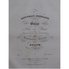 DOLIVE Rondeau Brillant op 7 Piano ca1830