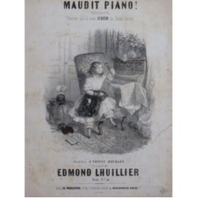 LHUILLIER Edmond Maudit Piano ! Chant Piano ca1850