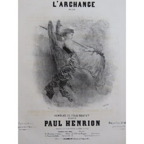HENRION Paul L'Archange Chant Piano ca1850